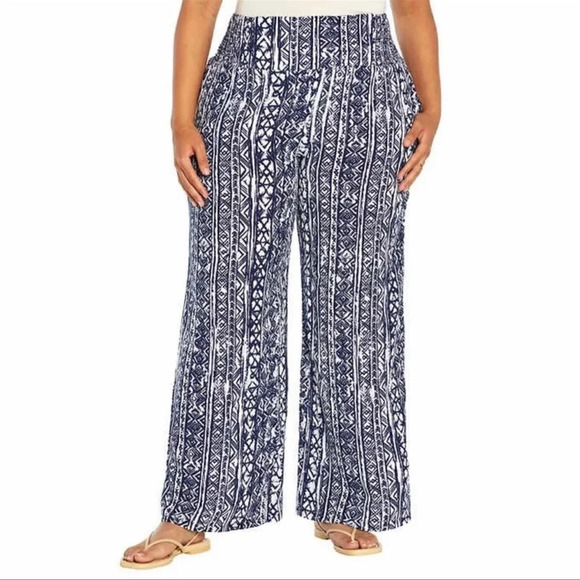 Three Dots Ladies' Printed Pant XL Lightweight Airy - Picture 4 of 10